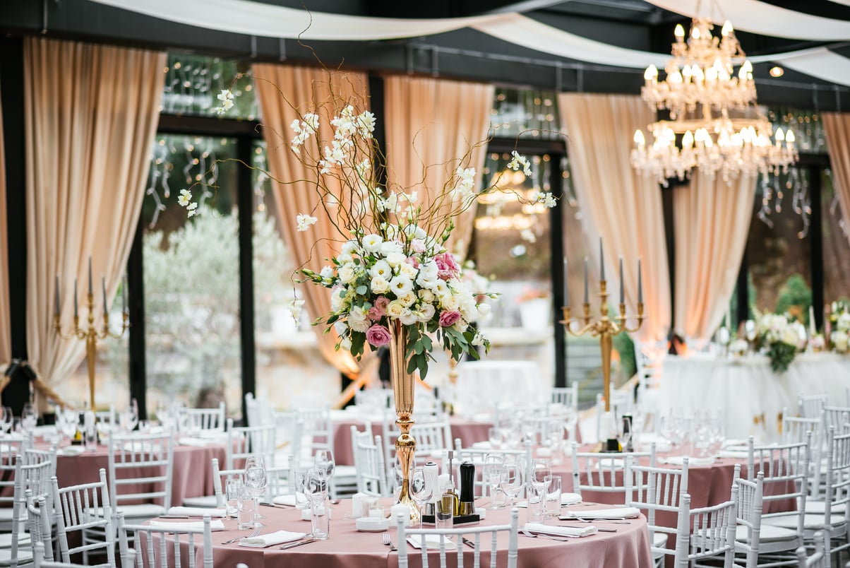 Romantic luxury wedding decoration